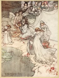 Nigdy nie miała tak słodkiej uzurpatora, ilustracja ze „Snu nocy letniej” Williama Szekspira, 1908